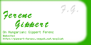 ferenc gippert business card